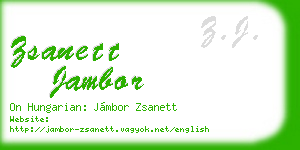 zsanett jambor business card