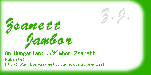 zsanett jambor business card